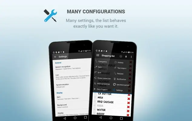 Shopping list with voice input android App screenshot 2